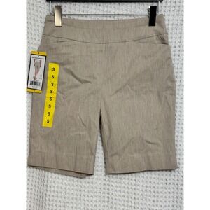 Hilary Radley Womens Heather‎ Beige Shorts Size S Pull On Career Casual